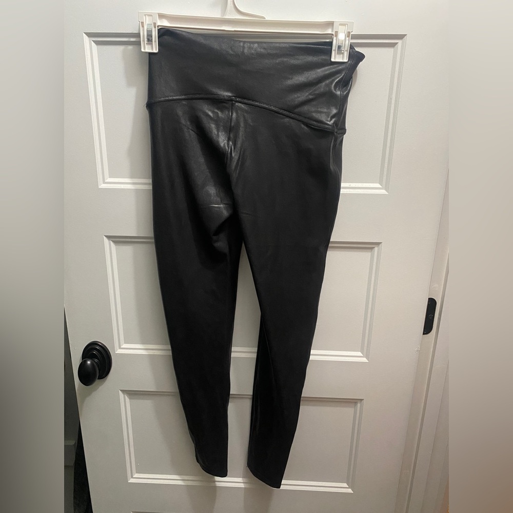 SPANX Faux Leather Leggings. Never worn.